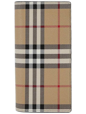 Check Long Wallet Beige - BURBERRY - BALAAN 1