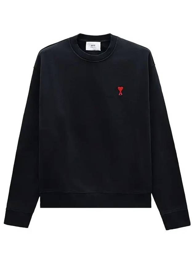 Small Heart Logo Sweatshirt Black - AMI - BALAAN 2