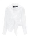 Le Chemise Bahia Tied Sash Shirt White - JACQUEMUS - BALAAN 2