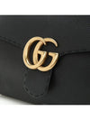 421890 GG Marmont Top Handle Flap Bag Black Gold - GUCCI - BALAAN 7