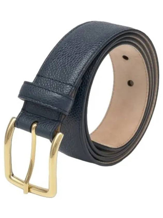 Pebble leather diagonal belt navy waistband - THOM BROWNE - BALAAN 1