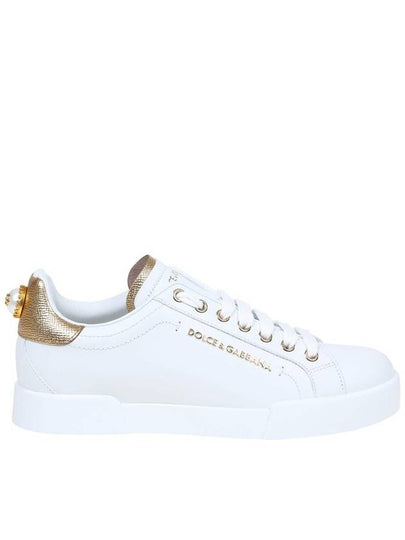 lettering Portofino sneakers white gold - DOLCE&GABBANA - BALAAN 2