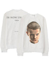 20SS NUS20242 081 Eleven Archive Printing Sweatshirt White Men's Sweatshirt TR - IH NOM UH NIT - BALAAN 1