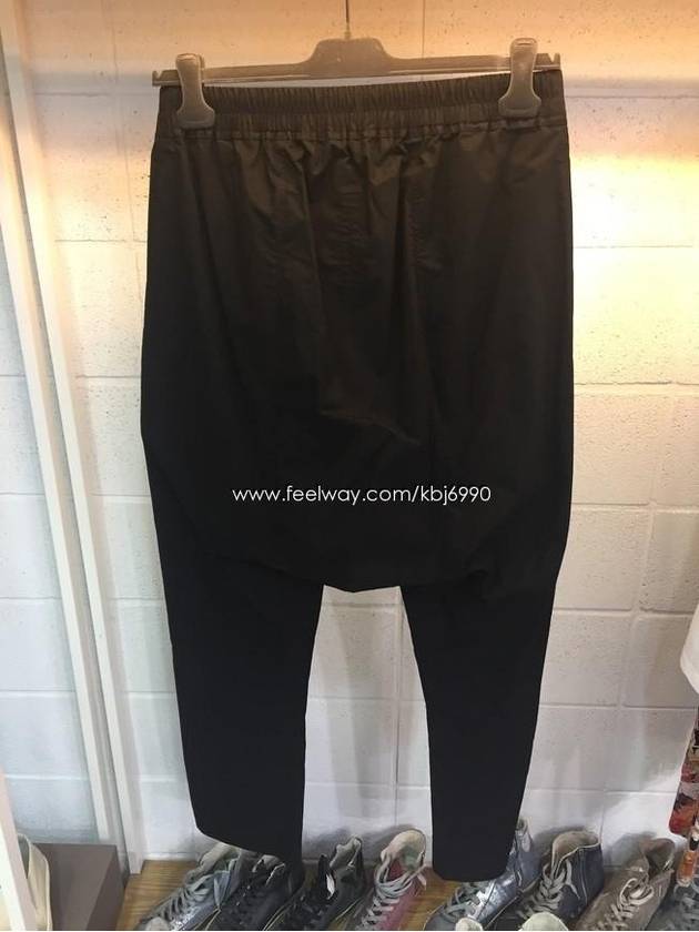 Men's Cotton Baggy Pants Black - RICK OWENS - BALAAN.
