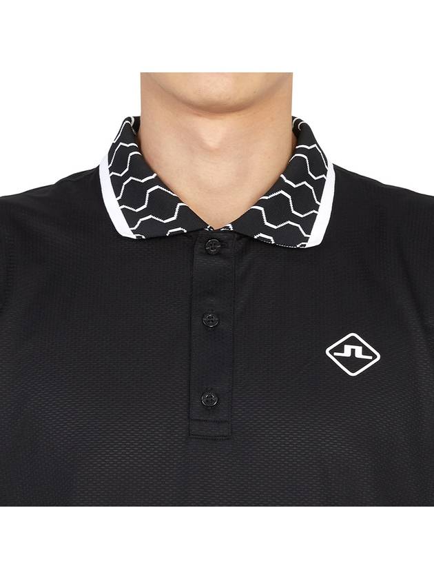 Glen Regular Fit PK Shirt Black - J.LINDEBERG - BALAAN 9