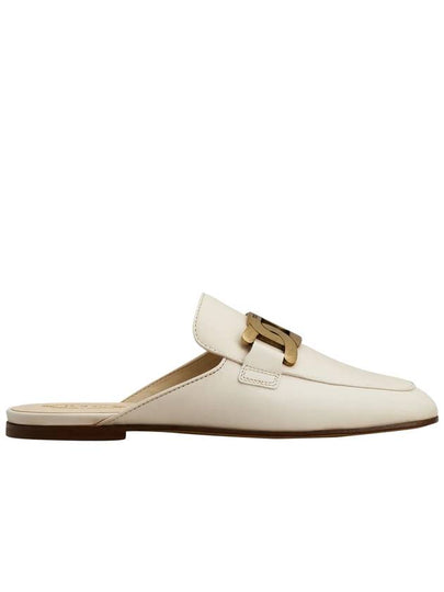 Metal Chain Leather Mules White - TOD'S - BALAAN 2