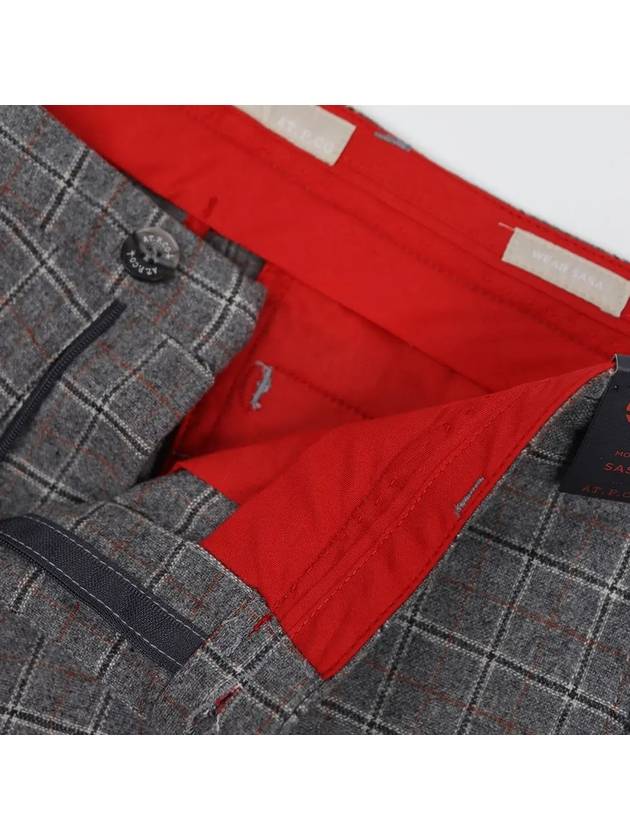 Tattersall Check Wool Blend Capra Pants PT186 - IKALOOOK - BALAAN 6