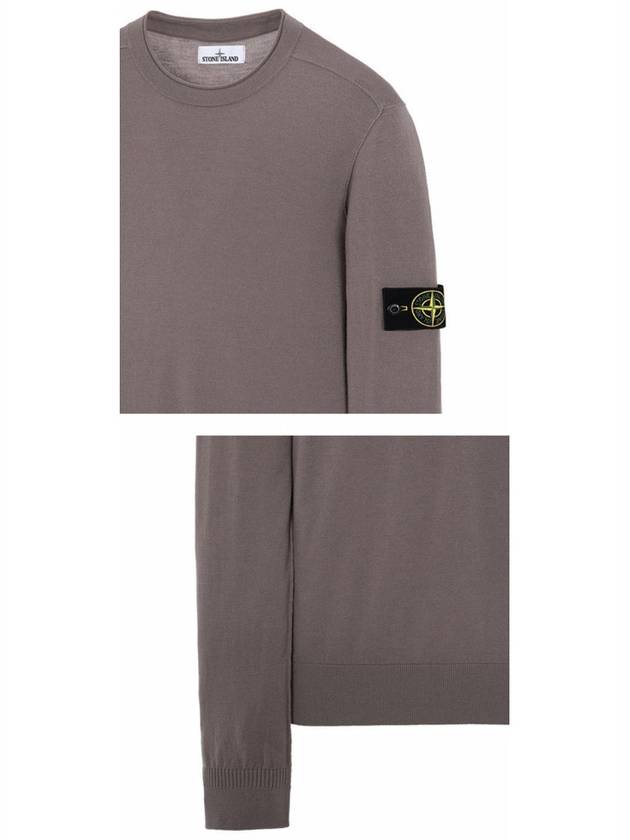 Stretch Wool Crewneck Knit Top Fango - STONE ISLAND - BALAAN 6