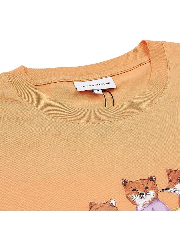 Surfing Foxes Short Sleeve T-shirt Orange - MAISON KITSUNE - BALAAN 5