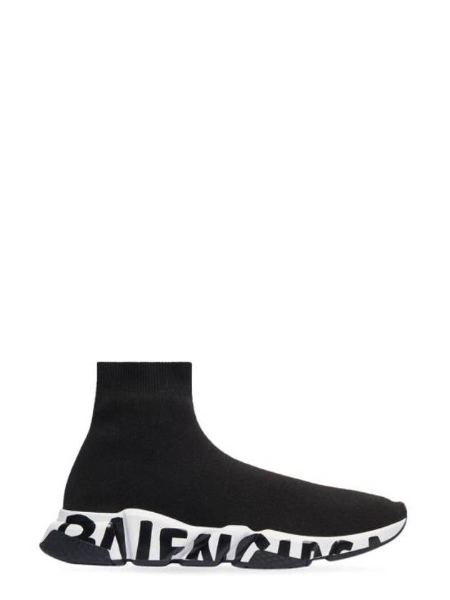 Speed Midsole Graffiti High Top Sneakers White Black - BALENCIAGA - BALAAN 2