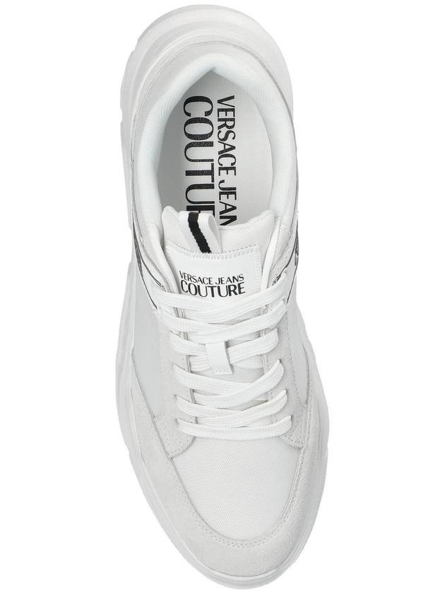 Versace Jeans Couture Sneakers With Printed Logo, Men's, White - VERSACE - BALAAN 6