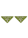 Triangle Logo Earrings Green - PRADA - BALAAN 2