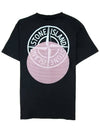 Tricromia Three Print Cotton Jersey T-Shirt Black - STONE ISLAND - BALAAN 4