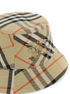 Check Cotton Blend Bucket Hat Beige - BURBERRY - BALAAN 5