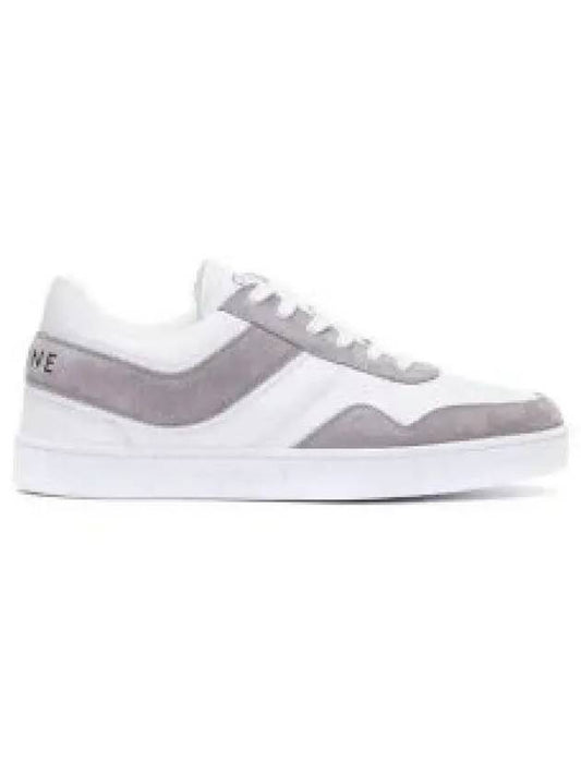 Trainer Suede Calfskin Lace-Up Low Top Sneakers Grey - CELINE - BALAAN 2