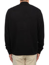 Keve Face Wool V-neck Cardigan Black - ACNE STUDIOS - BALAAN 4