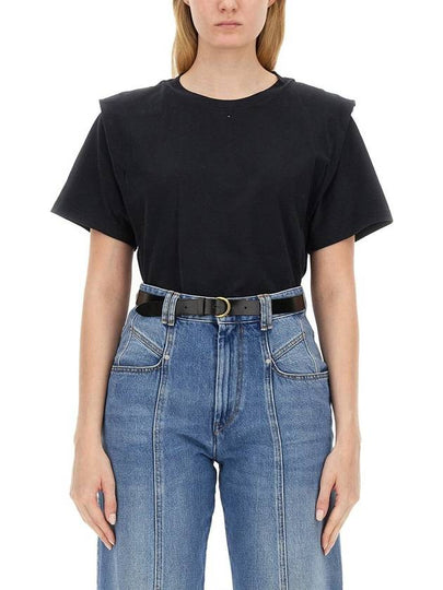 Short Sleeve T-Shirt 23PTS0041FA A1N41I 01BK BLACK - ISABEL MARANT - BALAAN 2