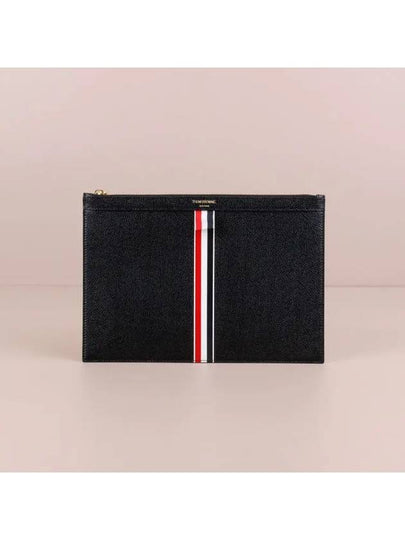 Intarsia Stripe Clutch Bag Black - THOM BROWNE - BALAAN 2