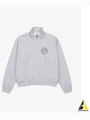 Monaco Quarter Zipper Sweatshirt Heather Grey - SPORTY & RICH - BALAAN 2