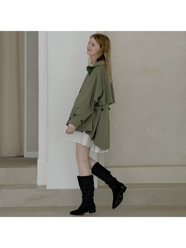 Oversize Half Trench Coat KHAKI - AVANT-G - BALAAN 3