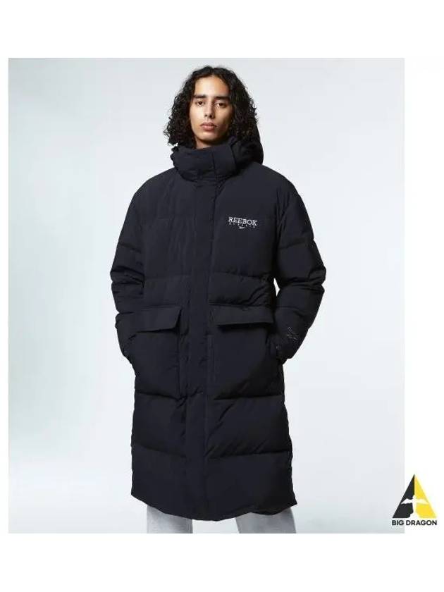 Classic Vector Long Down Jacket Black - REEBOK - BALAAN 1