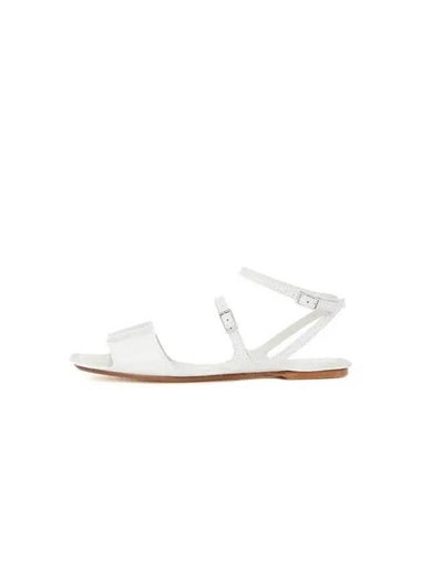 Women s Buckle Strap Leather Sandals Cream 271427 - EMPORIO ARMANI - BALAAN 1