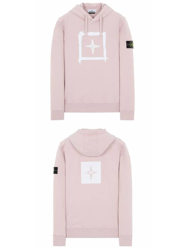 21SS 741565894 V0086 Box Logo Hooded Sweatshirt Rose Quartz Men’s T-shirt TJ - STONE ISLAND - BALAAN 4