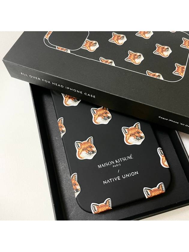 Fox Head iPhone 15 Pro Phone Case Black - MAISON KITSUNE - BALAAN 3