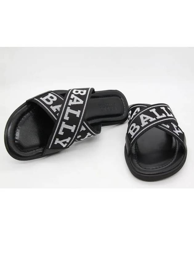 Logo Bonk Slippers Black - BALLY - BALAAN 5