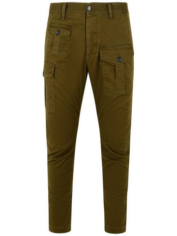 DSQUARED2 'Sexy' Dark Green Cotton Cargo Pantone - DSQUARED2 - BALAAN 1