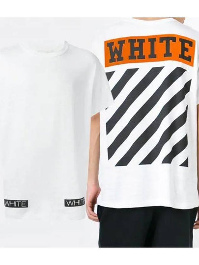 Back Printing Short Sleeve T-Shirt White - OFF WHITE - BALAAN 2