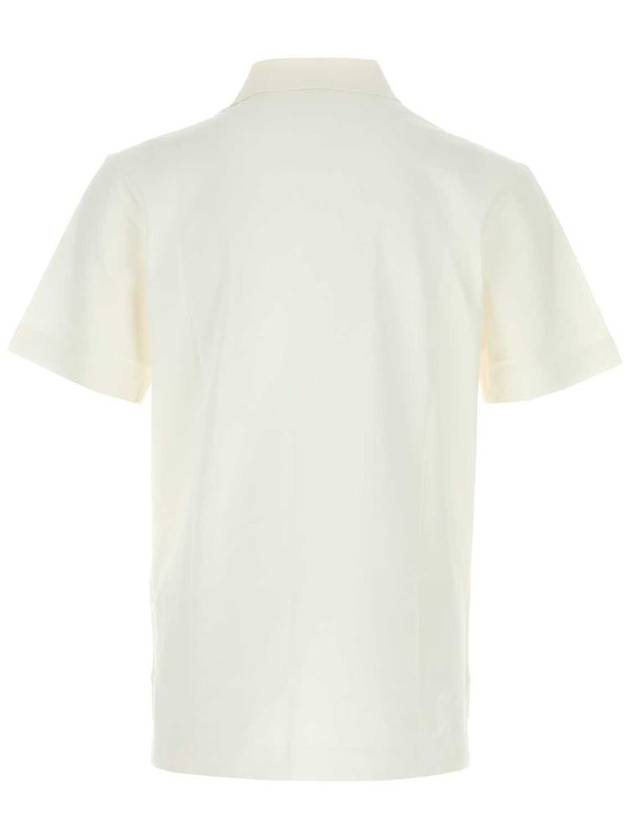 Embroidered Logo Cotton Polo Shirt White - GIVENCHY - BALAAN 3