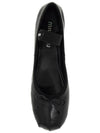 Women's Logo Leather Ballerinas Black - MIU MIU - BALAAN 3