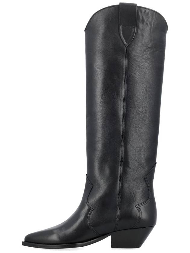 Denvee  Leather Long Boots Black - ISABEL MARANT - BALAAN 4