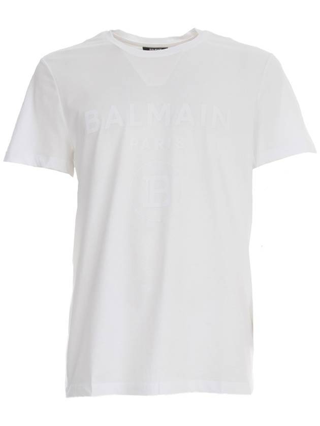 Lettering Logo Print Short Sleeve T-shirt White - BALMAIN - BALAAN 1