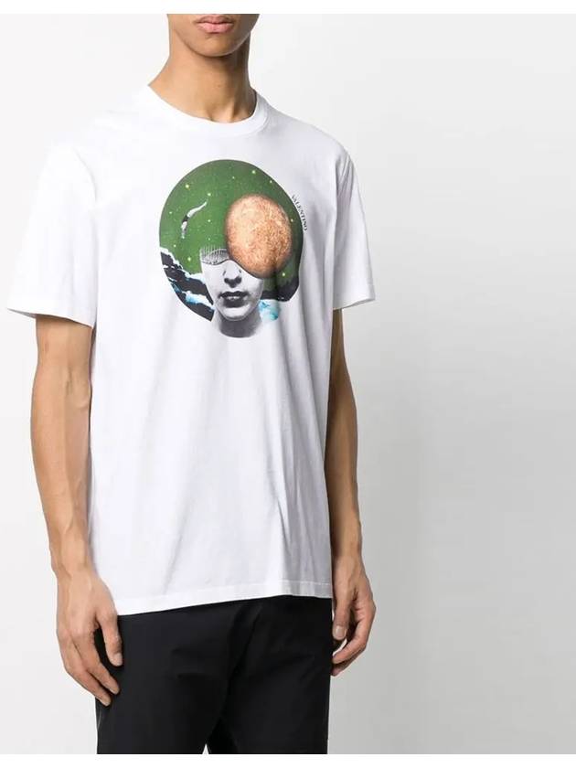 Soul Planet Short Sleeve T-Shirt White - VALENTINO - BALAAN 5