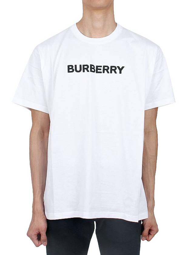 Logo Print Short Sleeve T-Shirt White - BURBERRY - BALAAN 3