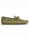 Men's Gommino Suede Driving Shoes Beige - TOD'S - BALAAN 3