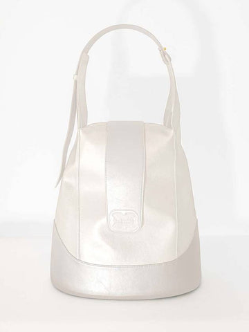 Lanterne Large Shoulder Bag Cool Cream - ECLAAIRE - BALAAN 1