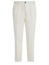 Linen Tapered Pants White - INCOTEX - BALAAN 4