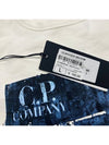 Men's Blue Graphic Print Long Sleeve Sweatshirt White - CP COMPANY - BALAAN.
