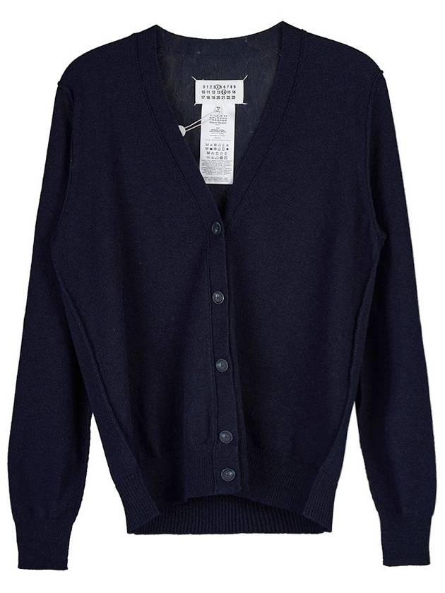 Eco Cashmere Loose Fit Cardigan Navy - MAISON MARGIELA - BALAAN 10