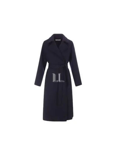 Manuela Virgin Wool Single Coat Navy - MAX MARA - BALAAN 2