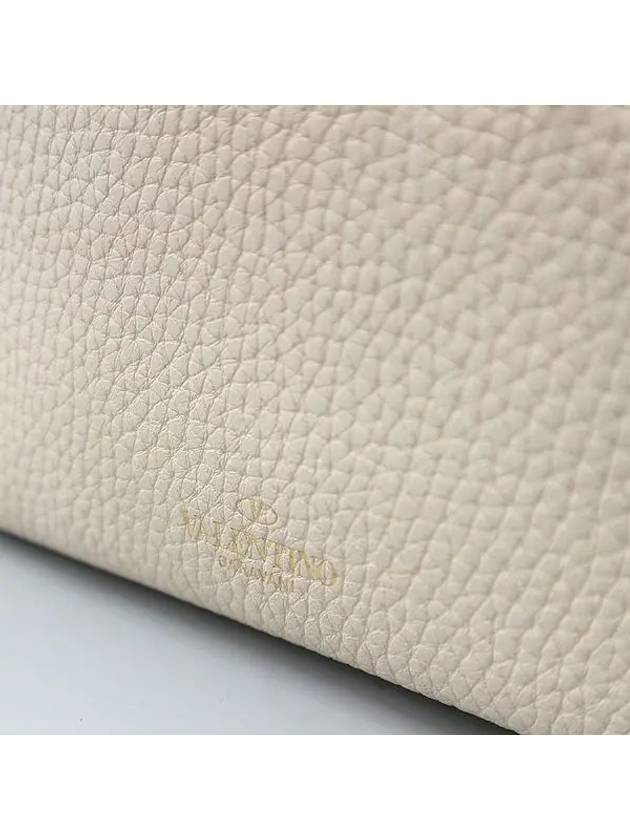 Ivory leather medium wallet - VALENTINO - BALAAN 4