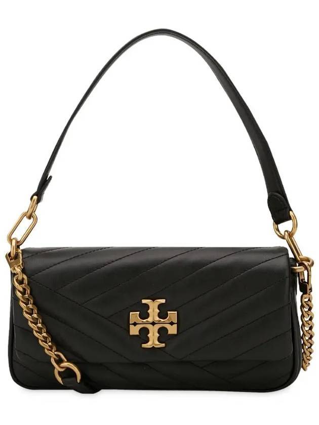 Kira Chevron Flap Small Shoulder Bag Black - TORY BURCH - BALAAN 1