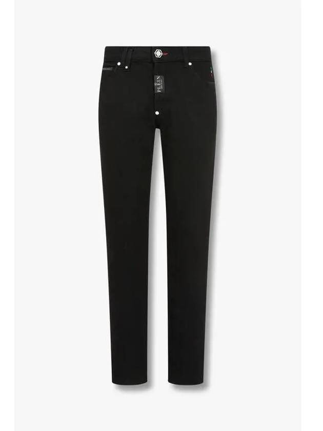 Men s Hexagon Button Easy Skinny Jeans Black - PHILIPP PLEIN - BALAAN 1