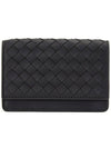 Intrecciato Flap Business Card Wallet Black - BOTTEGA VENETA - BALAAN 2