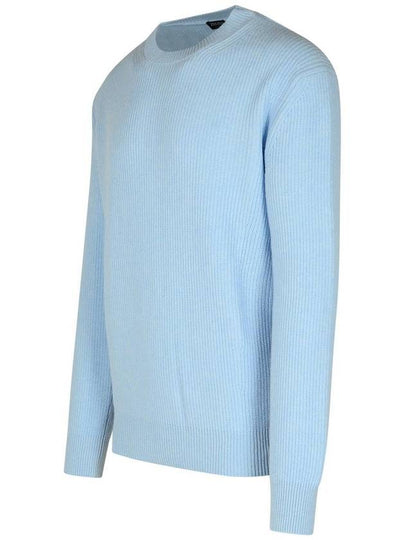 Zegna Light Blue Cashmere Sweater - ERMENEGILDO ZEGNA - BALAAN 2