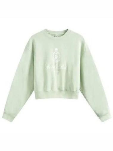 24 Vendome Cropped Crewneck SageWhite WS065S412VS Sweatshirt 1342523 - SPORTY & RICH - BALAAN 1