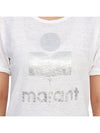 Koldi Linen Short Sleeve T-Shirt White - ISABEL MARANT ETOILE - BALAAN 9